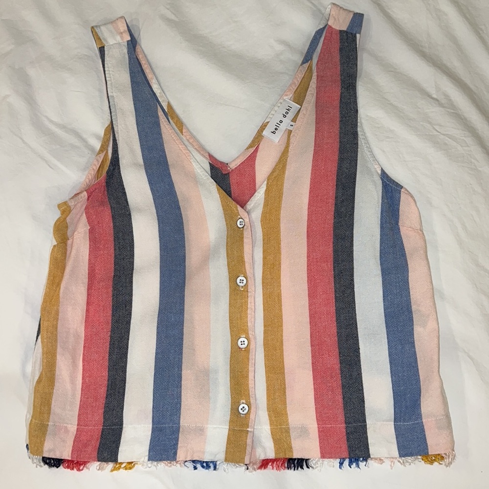 Bella Dahl Striped Button Tank